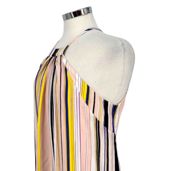 1. State Halter Neck Striped Mini Swing Trapeze Dress Size Medium - Picture 3 of 9